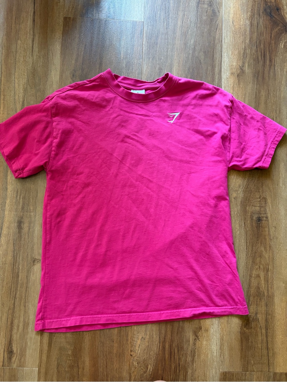 Gymshark Pink Magenta Logo Tee Athletic Workout Training Gym Casual Athleisure - Picture 4 of 9
